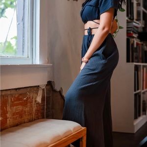 Cotton Wide Leg Pants